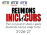 Calendari reunions inici de curs ETG 2026-27